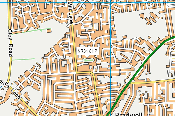 NR31 8HP map - OS VectorMap District (Ordnance Survey)