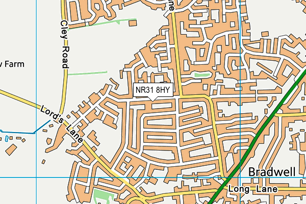 NR31 8HY map - OS VectorMap District (Ordnance Survey) NR31 8HY map - OS VectorMap District (Ordnance Survey)