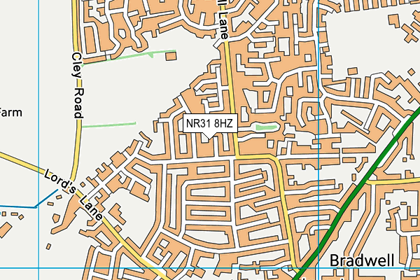 NR31 8HZ map - OS VectorMap District (Ordnance Survey) NR31 8HZ map - OS VectorMap District (Ordnance Survey)