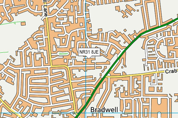 NR31 8JE map - OS VectorMap District (Ordnance Survey)