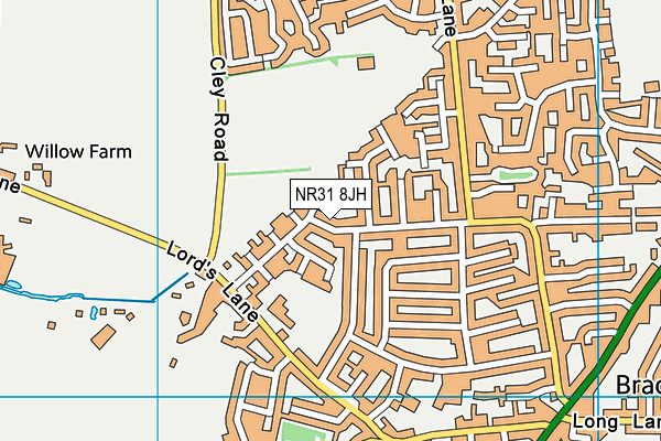 NR31 8JH map - OS VectorMap District (Ordnance Survey) NR31 8JH map - OS VectorMap District (Ordnance Survey)