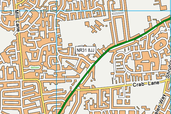 NR31 8JJ map - OS VectorMap District (Ordnance Survey)