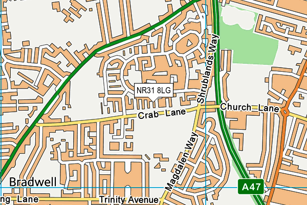 NR31 8LG map - OS VectorMap District (Ordnance Survey) NR31 8LG map - OS VectorMap District (Ordnance Survey)