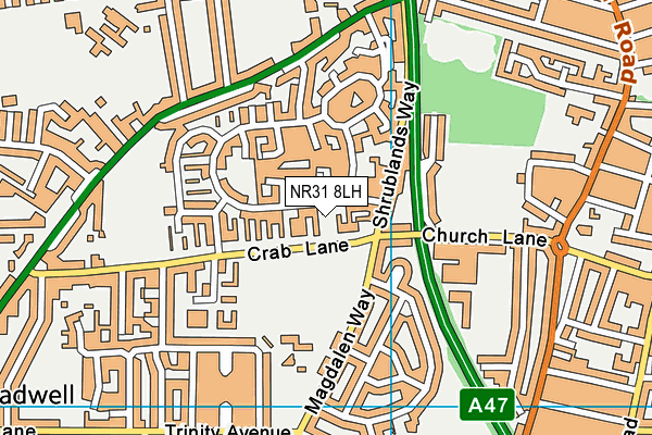 NR31 8LH map - OS VectorMap District (Ordnance Survey)