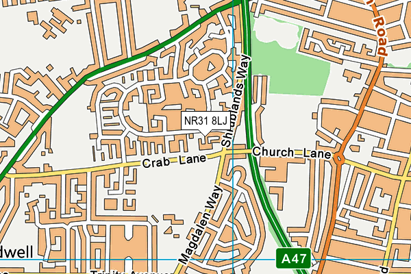 NR31 8LJ map - OS VectorMap District (Ordnance Survey) NR31 8LJ map - OS VectorMap District (Ordnance Survey)
