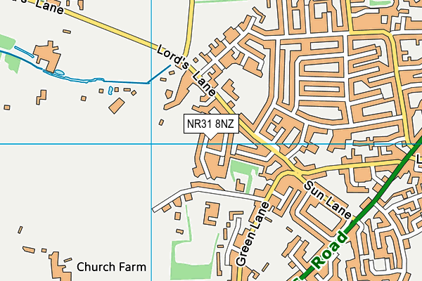 NR31 8NZ map - OS VectorMap District (Ordnance Survey) NR31 8NZ map - OS VectorMap District (Ordnance Survey)