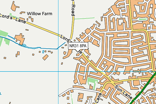 NR31 8PA map - OS VectorMap District (Ordnance Survey) NR31 8PA map - OS VectorMap District (Ordnance Survey)