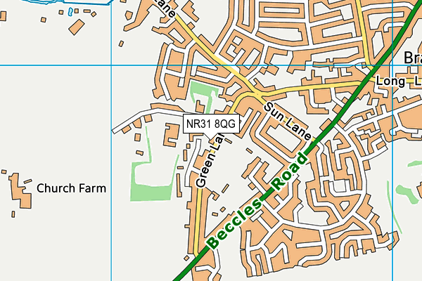 NR31 8QG map - OS VectorMap District (Ordnance Survey) NR31 8QG map - OS VectorMap District (Ordnance Survey)