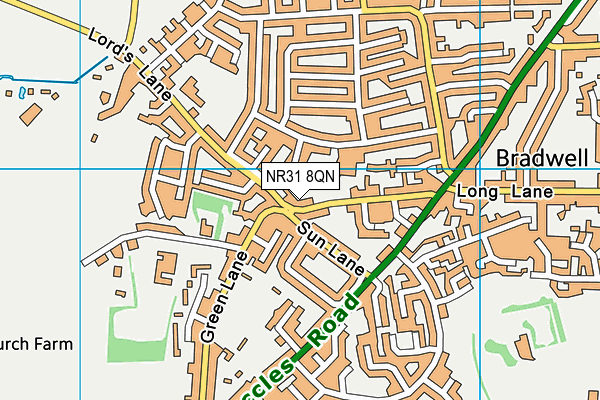 NR31 8QN map - OS VectorMap District (Ordnance Survey)