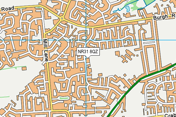 NR31 8QZ map - OS VectorMap District (Ordnance Survey) NR31 8QZ map - OS VectorMap District (Ordnance Survey)