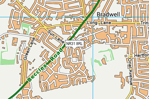 NR31 8RL map - OS VectorMap District (Ordnance Survey) NR31 8RL map - OS VectorMap District (Ordnance Survey)