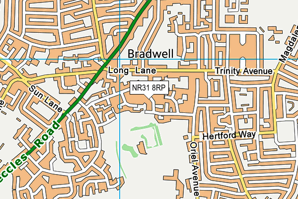 NR31 8RP map - OS VectorMap District (Ordnance Survey) NR31 8RP map - OS VectorMap District (Ordnance Survey)