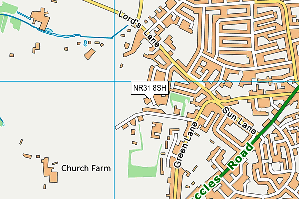 NR31 8SH map - OS VectorMap District (Ordnance Survey) NR31 8SH map - OS VectorMap District (Ordnance Survey)