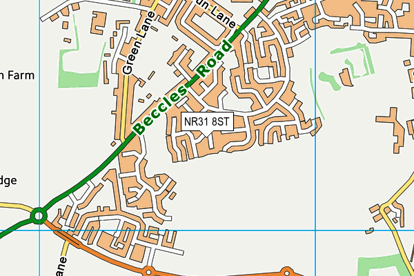 NR31 8ST map - OS VectorMap District (Ordnance Survey) NR31 8ST map - OS VectorMap District (Ordnance Survey)