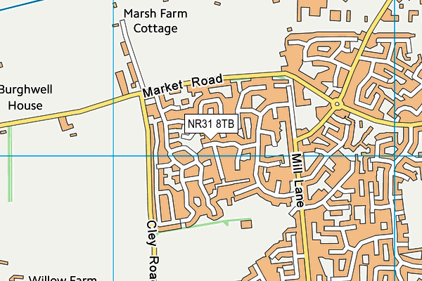 NR31 8TB map - OS VectorMap District (Ordnance Survey) NR31 8TB map - OS VectorMap District (Ordnance Survey)