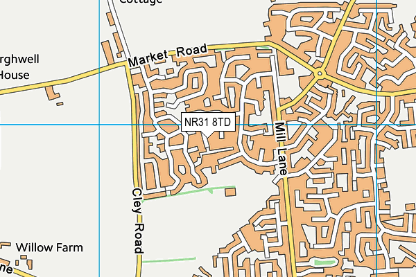 NR31 8TD map - OS VectorMap District (Ordnance Survey) NR31 8TD map - OS VectorMap District (Ordnance Survey)