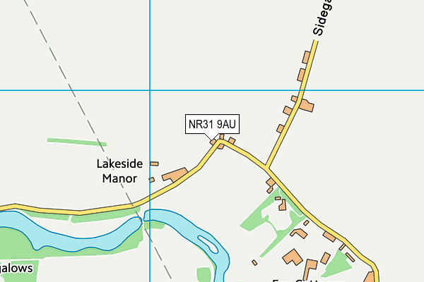 NR31 9AU map - OS VectorMap District (Ordnance Survey)