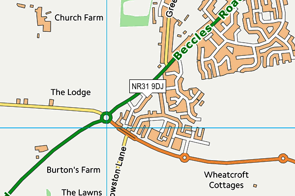 NR31 9DJ map - OS VectorMap District (Ordnance Survey) NR31 9DJ map - OS VectorMap District (Ordnance Survey)