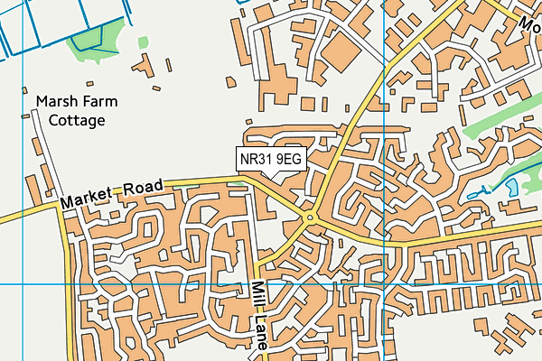 NR31 9EG map - OS VectorMap District (Ordnance Survey) NR31 9EG map - OS VectorMap District (Ordnance Survey)