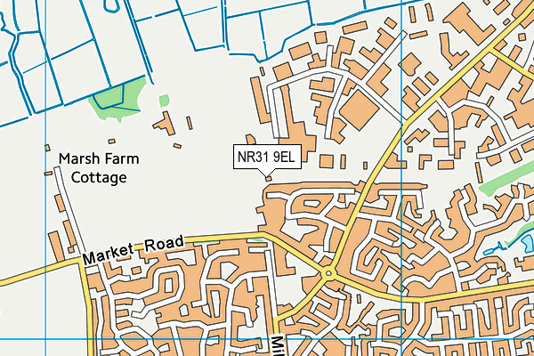 NR31 9EL map - OS VectorMap District (Ordnance Survey) NR31 9EL map - OS VectorMap District (Ordnance Survey)
