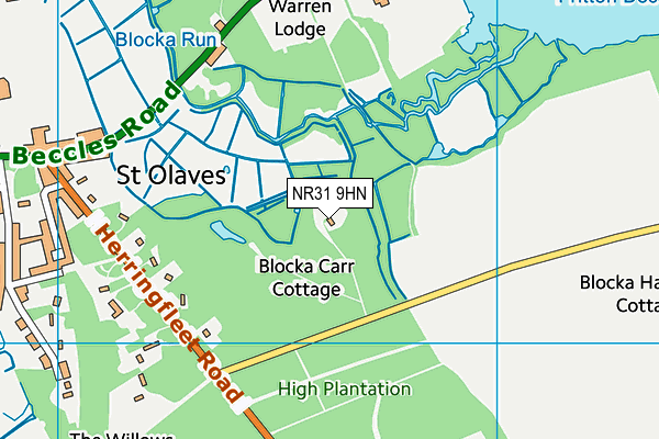 NR31 9HN map - OS VectorMap District (Ordnance Survey)
