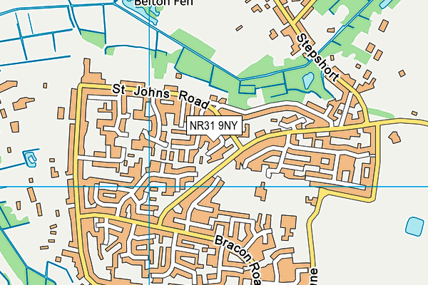 NR31 9NY map - OS VectorMap District (Ordnance Survey) NR31 9NY map - OS VectorMap District (Ordnance Survey)