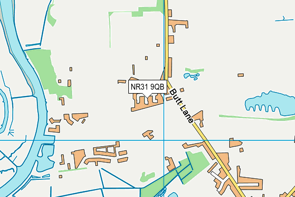 NR31 9QB map - OS VectorMap District (Ordnance Survey) NR31 9QB map - OS VectorMap District (Ordnance Survey)