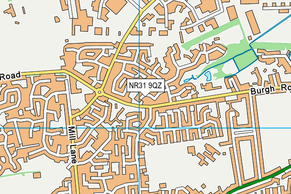NR31 9QZ map - OS VectorMap District (Ordnance Survey) NR31 9QZ map - OS VectorMap District (Ordnance Survey)