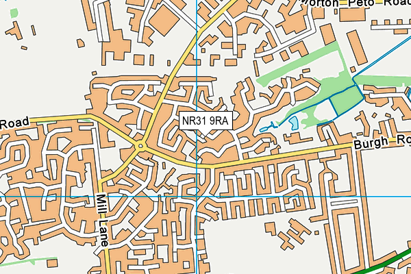 NR31 9RA map - OS VectorMap District (Ordnance Survey) NR31 9RA map - OS VectorMap District (Ordnance Survey)