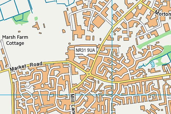 NR31 9UA map - OS VectorMap District (Ordnance Survey) NR31 9UA map - OS VectorMap District (Ordnance Survey)