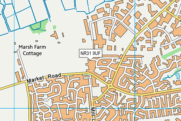 NR31 9UF map - OS VectorMap District (Ordnance Survey) NR31 9UF map - OS VectorMap District (Ordnance Survey)