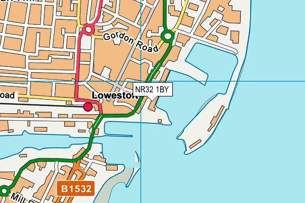 NR32 1BY map - OS VectorMap District (Ordnance Survey) NR32 1BY map - OS VectorMap District (Ordnance Survey)