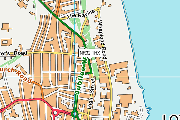 NR32 1HX map - OS VectorMap District (Ordnance Survey)