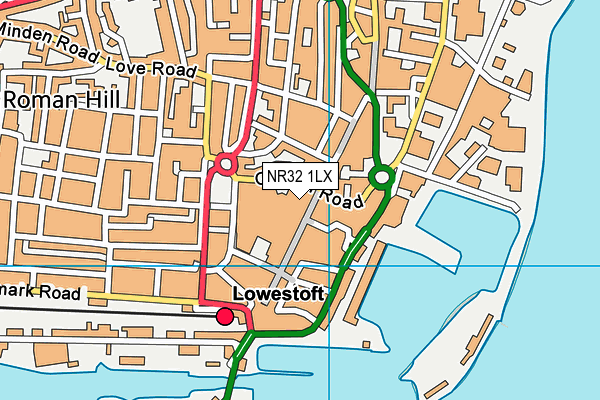 NR32 1LX map - OS VectorMap District (Ordnance Survey)