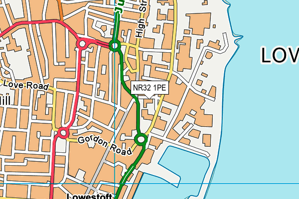 NR32 1PE map - OS VectorMap District (Ordnance Survey) NR32 1PE map - OS VectorMap District (Ordnance Survey)