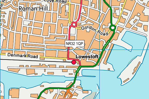 NR32 1QP map - OS VectorMap District (Ordnance Survey)