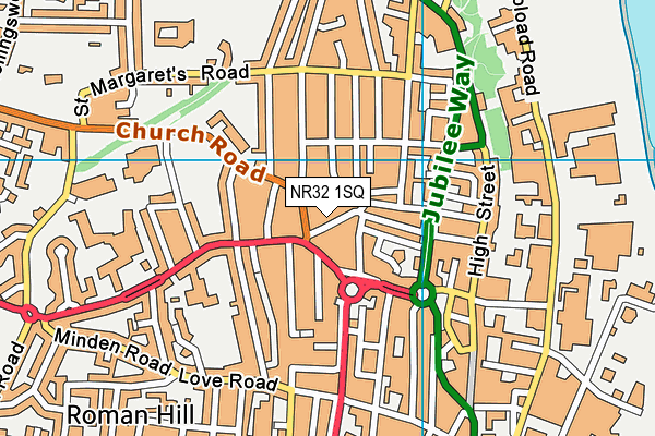 NR32 1SQ map - OS VectorMap District (Ordnance Survey) NR32 1SQ map - OS VectorMap District (Ordnance Survey)