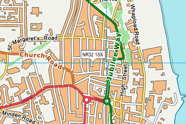 NR32 1SX map - OS VectorMap District (Ordnance Survey)