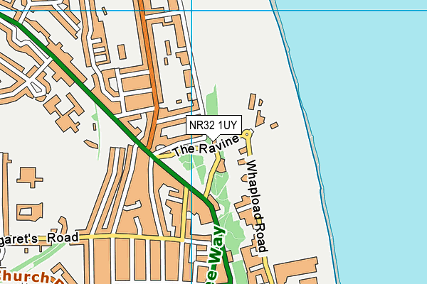 NR32 1UY map - OS VectorMap District (Ordnance Survey) NR32 1UY map - OS VectorMap District (Ordnance Survey)