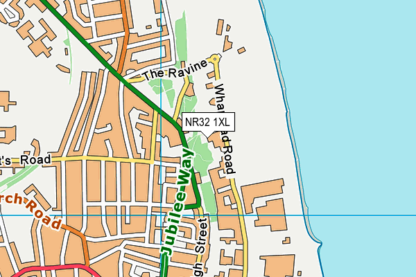 NR32 1XL map - OS VectorMap District (Ordnance Survey) NR32 1XL map - OS VectorMap District (Ordnance Survey)