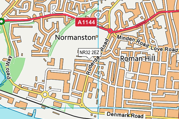 NR32 2EZ map - OS VectorMap District (Ordnance Survey) NR32 2EZ map - OS VectorMap District (Ordnance Survey)