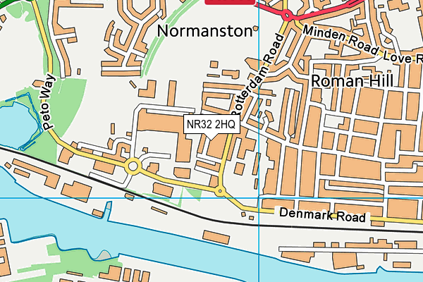NR32 2HQ map - OS VectorMap District (Ordnance Survey) NR32 2HQ map - OS VectorMap District (Ordnance Survey)