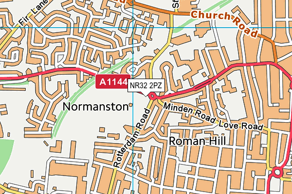 NR32 2PZ map - OS VectorMap District (Ordnance Survey) NR32 2PZ map - OS VectorMap District (Ordnance Survey)