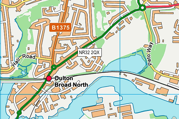 NR32 2QX map - OS VectorMap District (Ordnance Survey) NR32 2QX map - OS VectorMap District (Ordnance Survey)