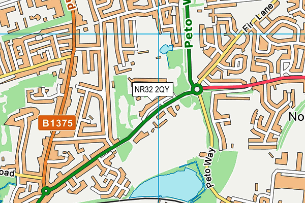 NR32 2QY map - OS VectorMap District (Ordnance Survey) NR32 2QY map - OS VectorMap District (Ordnance Survey)