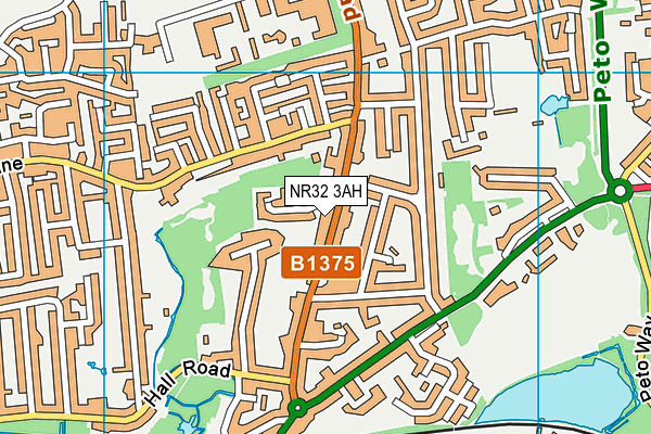 NR32 3AH map - OS VectorMap District (Ordnance Survey) NR32 3AH map - OS VectorMap District (Ordnance Survey)