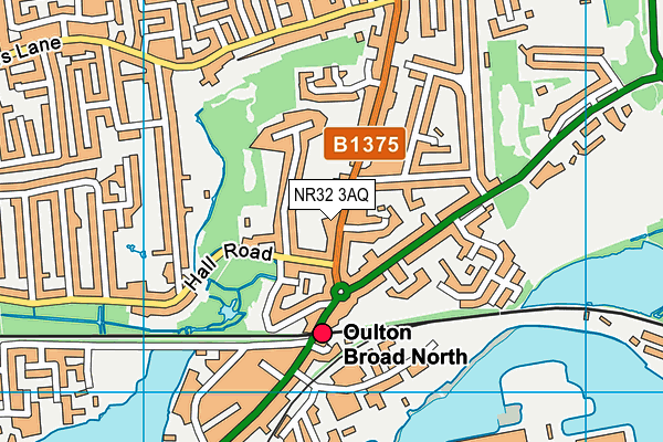 NR32 3AQ map - OS VectorMap District (Ordnance Survey) NR32 3AQ map - OS VectorMap District (Ordnance Survey)