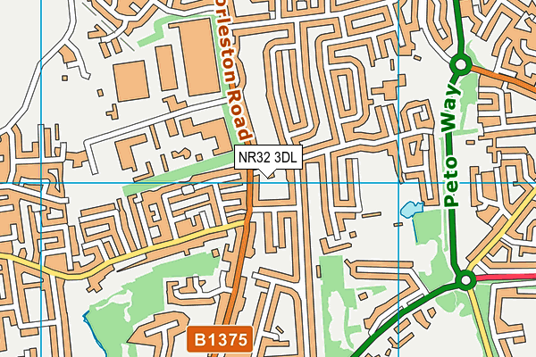 NR32 3DL map - OS VectorMap District (Ordnance Survey) NR32 3DL map - OS VectorMap District (Ordnance Survey)