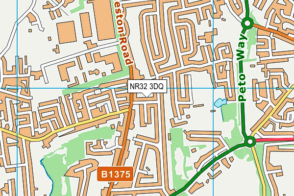 NR32 3DQ map - OS VectorMap District (Ordnance Survey) NR32 3DQ map - OS VectorMap District (Ordnance Survey)