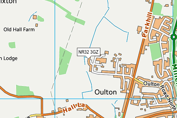 NR32 3GZ map - OS VectorMap District (Ordnance Survey) NR32 3GZ map - OS VectorMap District (Ordnance Survey)
